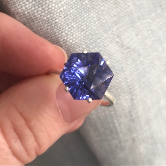 Tanzanite sterling silver ring size 7.5 - Picture 8 of 10